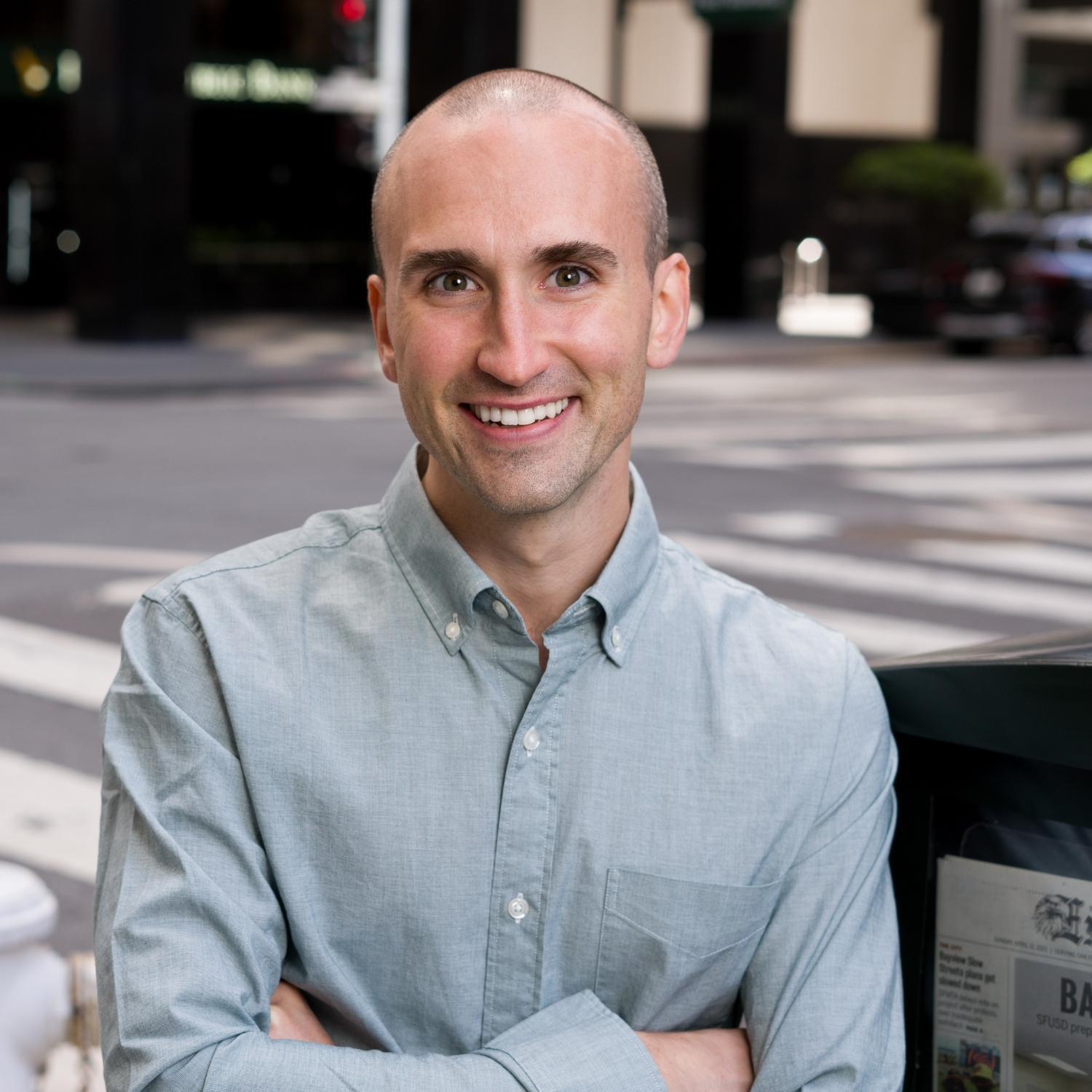 author headshot example outdoors