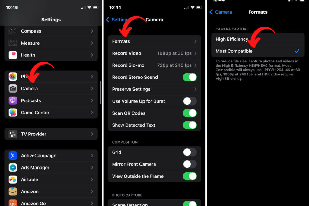 iPhone professional headshot settings
