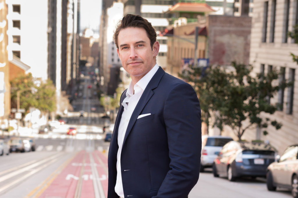 linkedin headshot on street