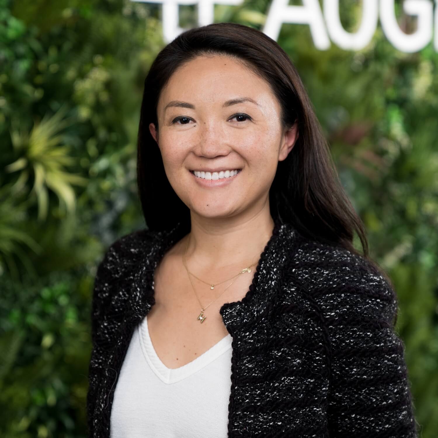 office headshot photography on green startup background