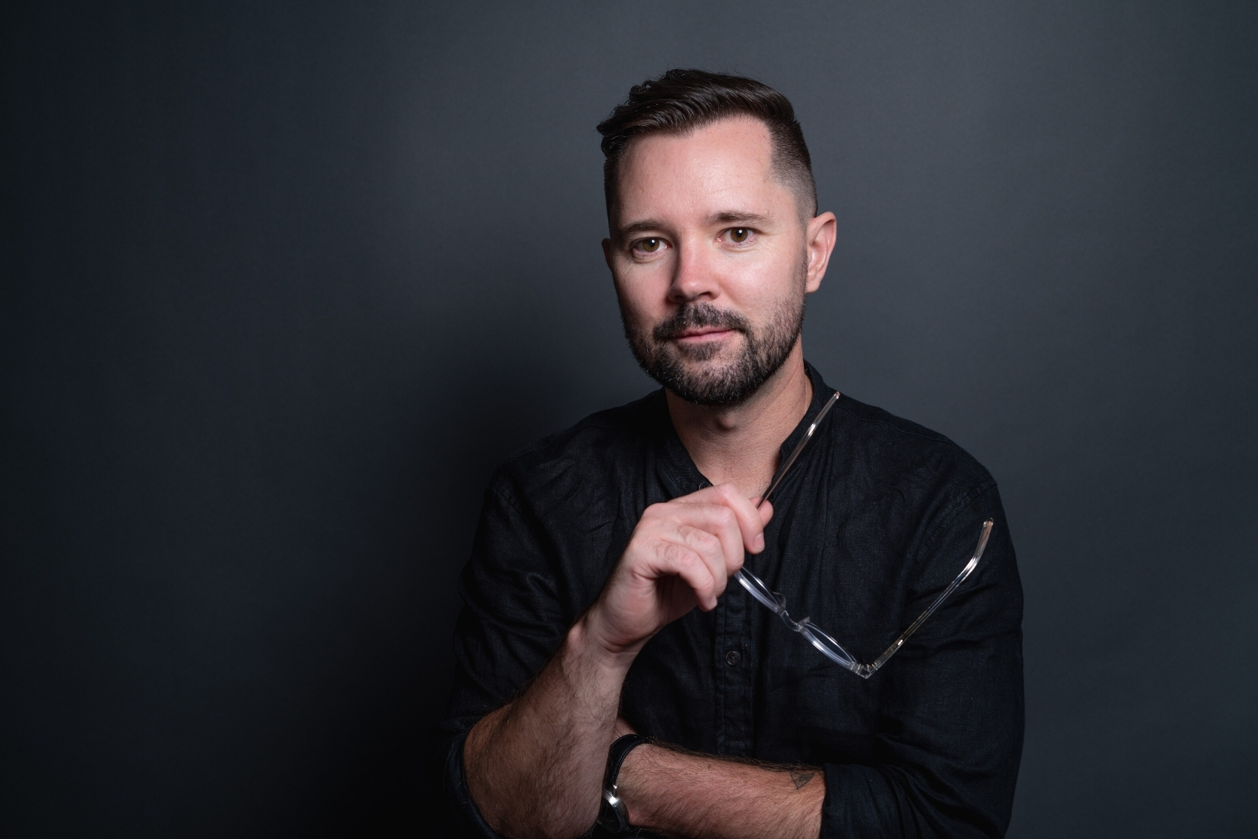 Male artistic headshot pose