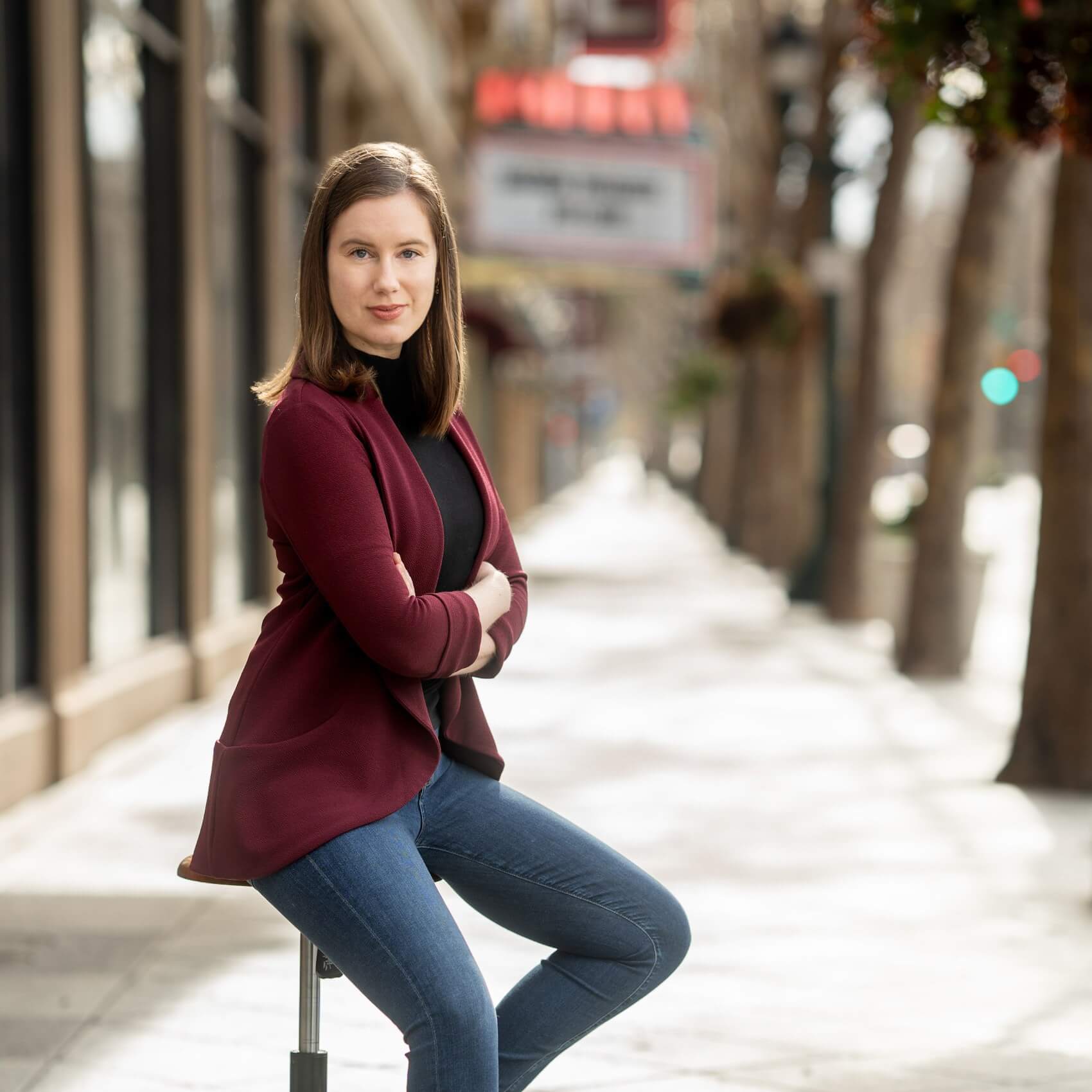 outdoor professional headshot example
