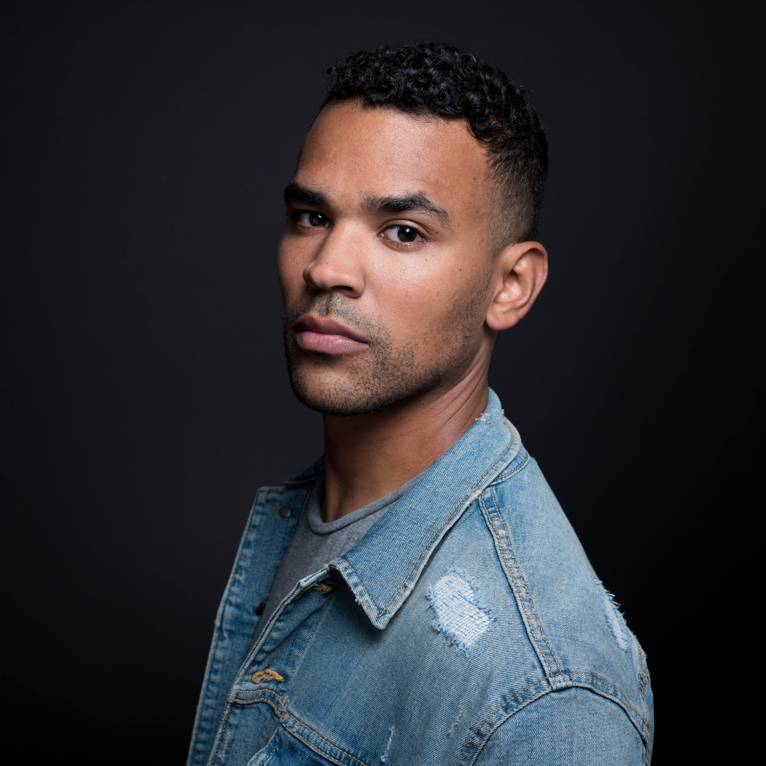 male serious acting headshot